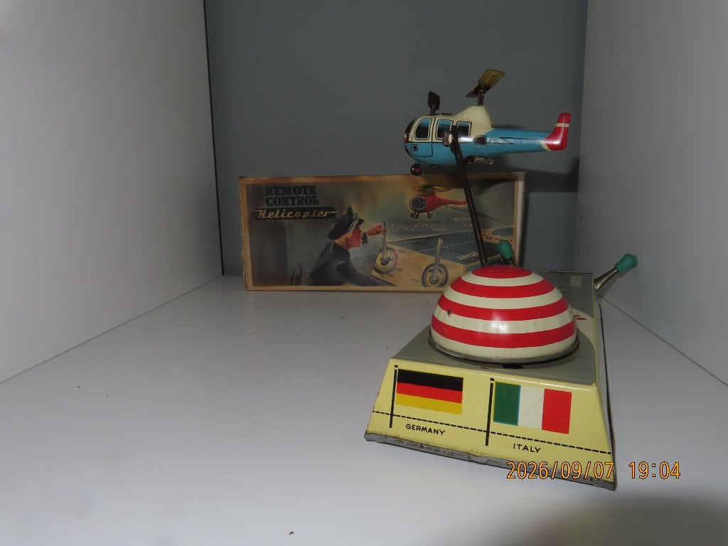 Blikken speelgoed Remote Control Helicopter, Antiek en Kunst, Ophalen of Verzenden