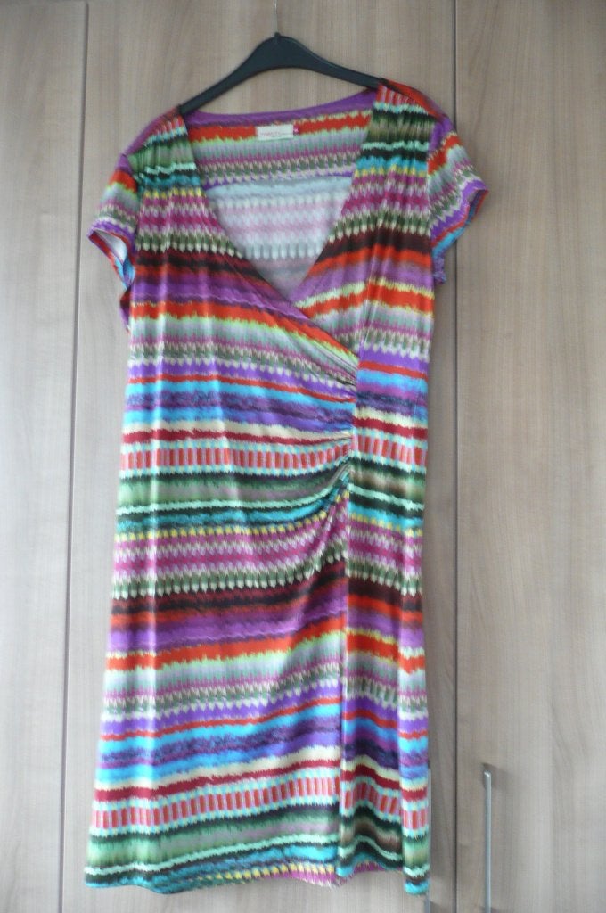 Veelkleurig kleedje Melvin (K804), Meerkleurig, Melvin, Maat 46/48 (XL) of groter, Ophalen of Verzenden