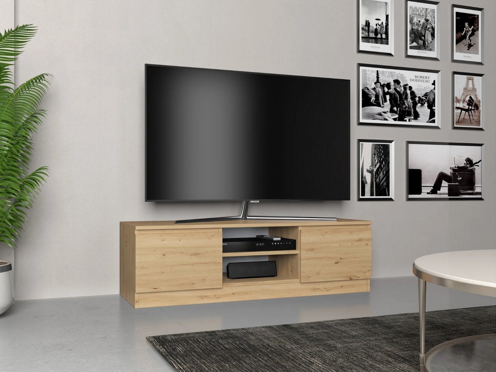 greeploze tv-standaard, Huis en Inrichting, Minder dan 50 cm, Verzenden, Eikenhout, Nieuw
