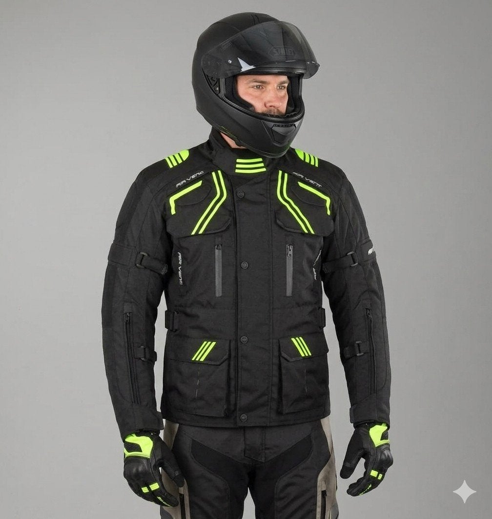 veste de Moto textile cordura 600D neuf CE protecteurs, Motos, Envoi, Neuf, avec ticket, Manteau | tissu