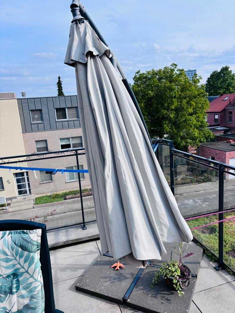 Gratis parasol, Ophalen, Gebruikt