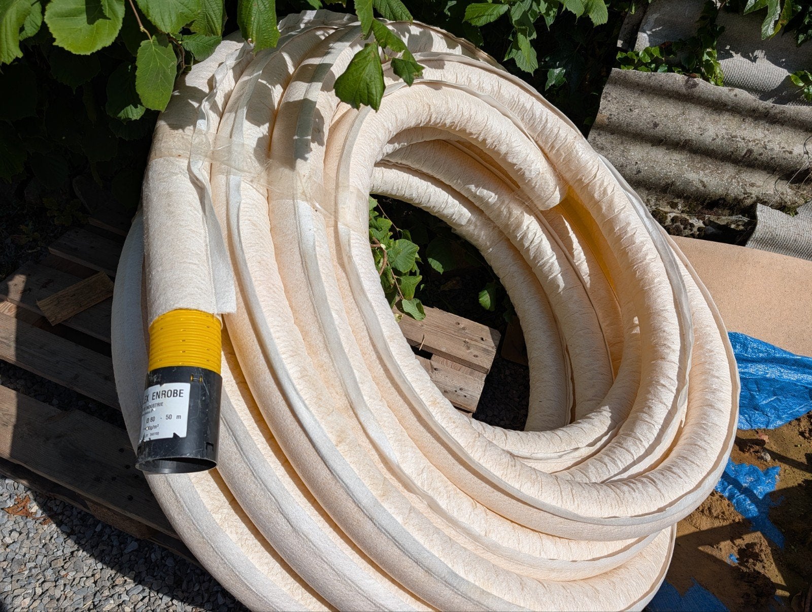 Drain 80mm geotextile 30m, Enlèvement