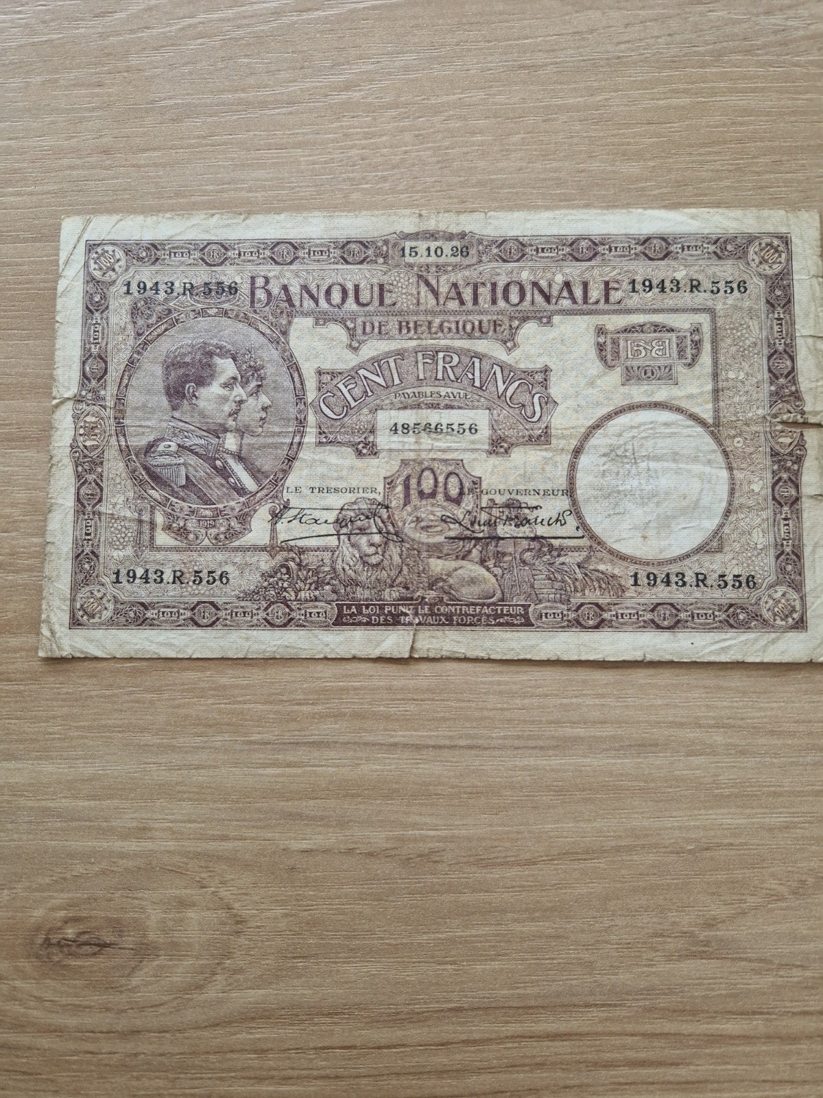 100 frank 1926, Ophalen of Verzenden