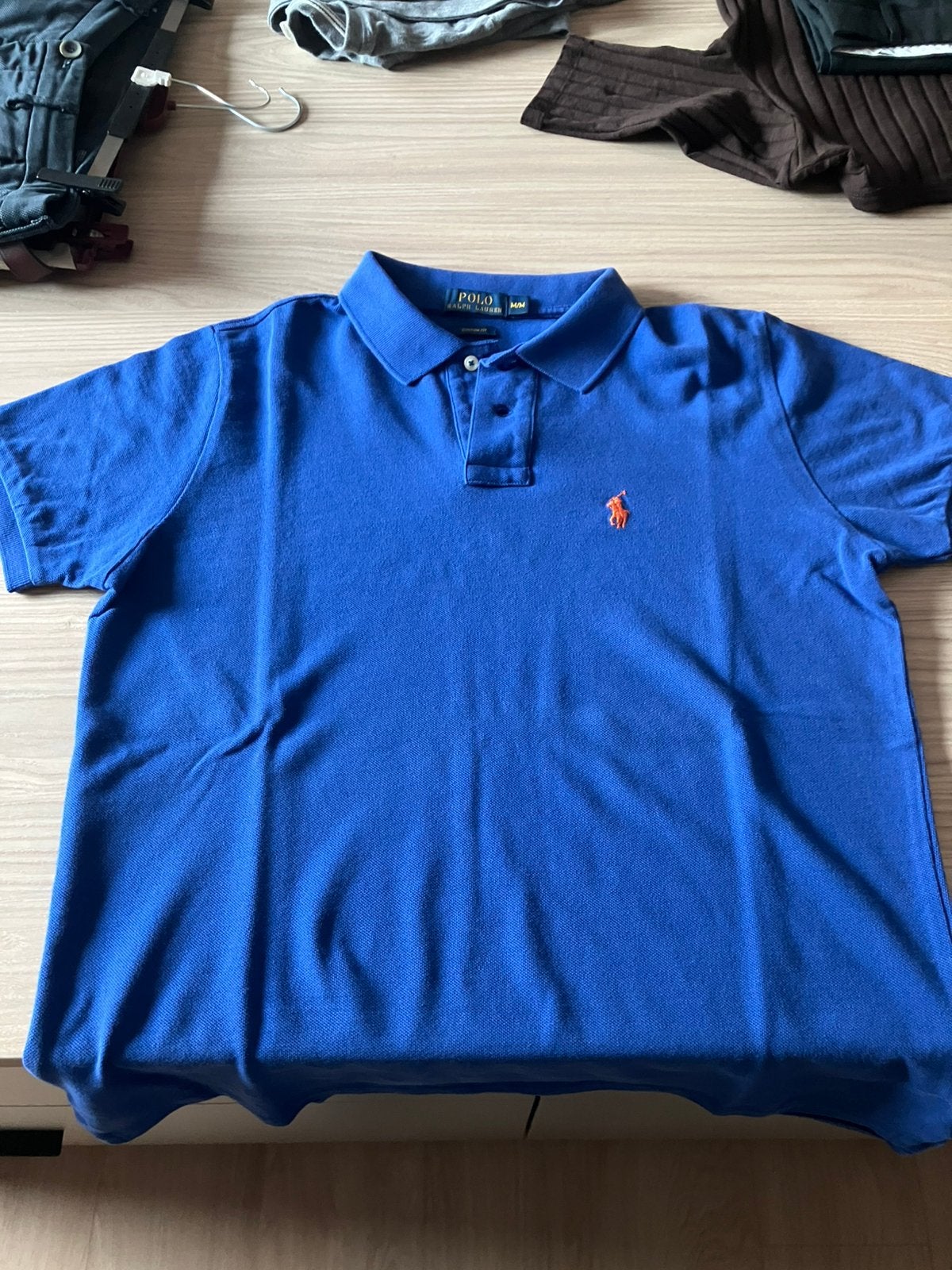 Polo Ralph Lauren - coupe personnalisée Medium, Enlèvement, Comme neuf, Taille 48/50 (M), Bleu