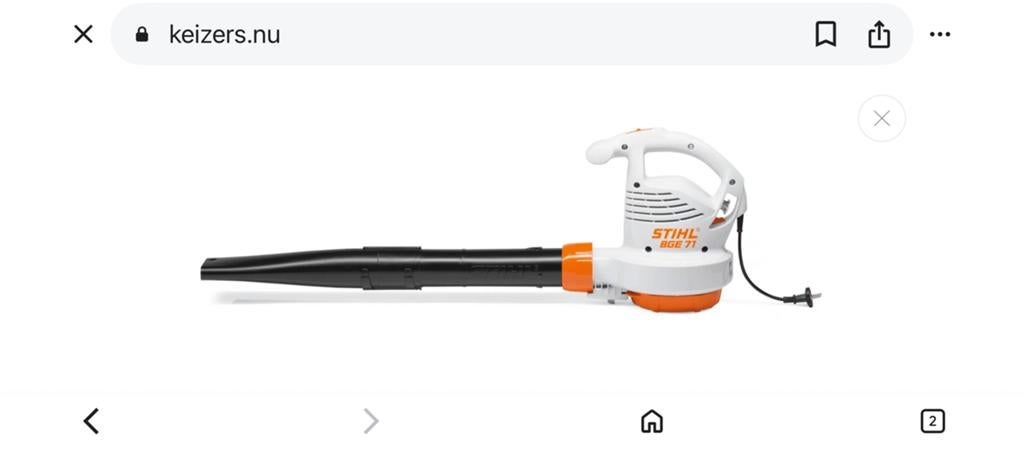 Stihl bladblazer, Tuin en Terras, Bladblazers, Ophalen, Gebruikt, Elektrisch, Handgedragen