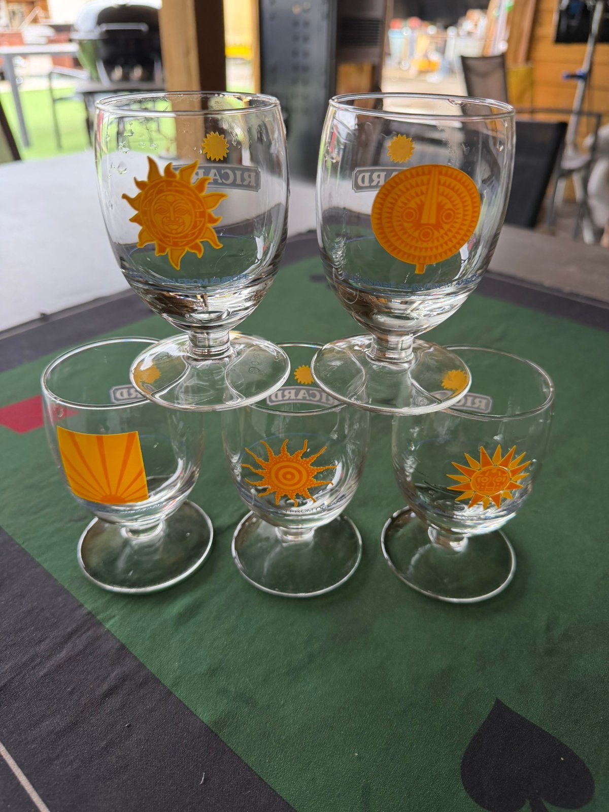 Ricard bolglazen, les 5 continents, Verzamelen, Ophalen, Zo goed als nieuw, Borrel- of Shotglas