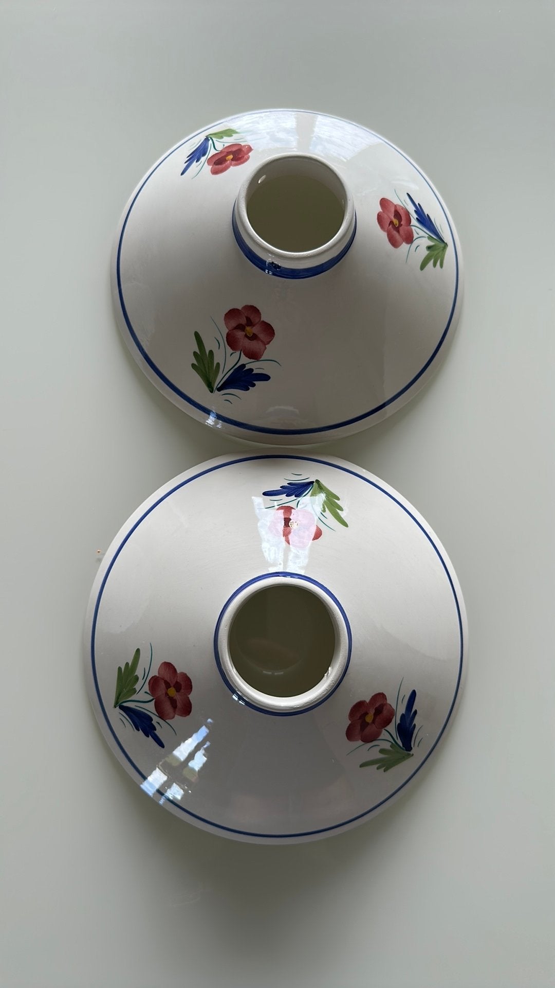 2 anciens abats jours parfait état, Suspension, Enlèvement ou Envoi, Comme neuf, 20 cm