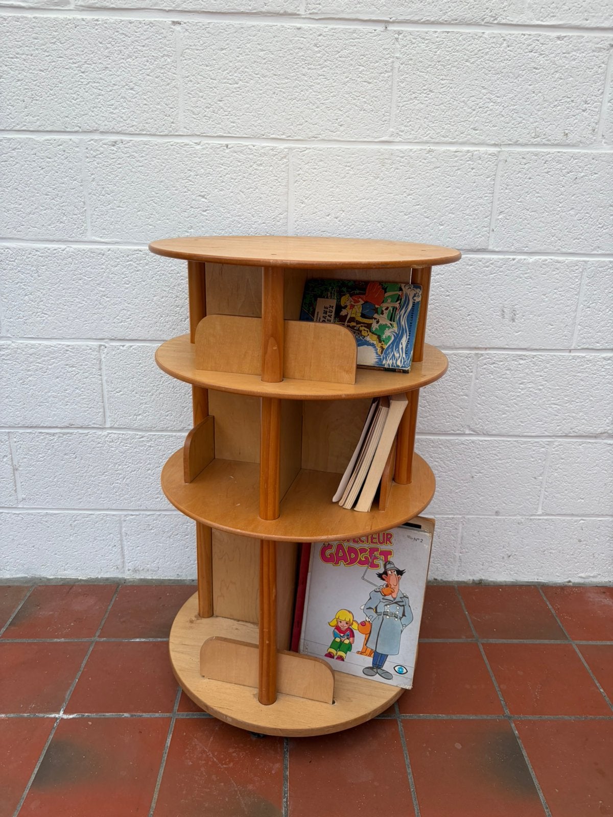 Bibliothèque tournante vintage Vertbaudet, Maison & Meubles, Enlèvement, Utilisé
