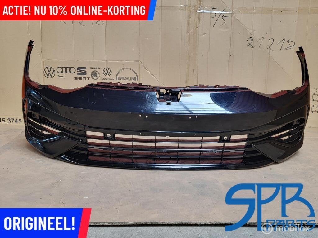 VOORBUMPER VW GOLF 8 VIII R LC9X COMPLEET BUMPER 6x PDC KRAS, Gebruikt, VOLKSWAGEN, Ophalen of Verzenden, Bumper