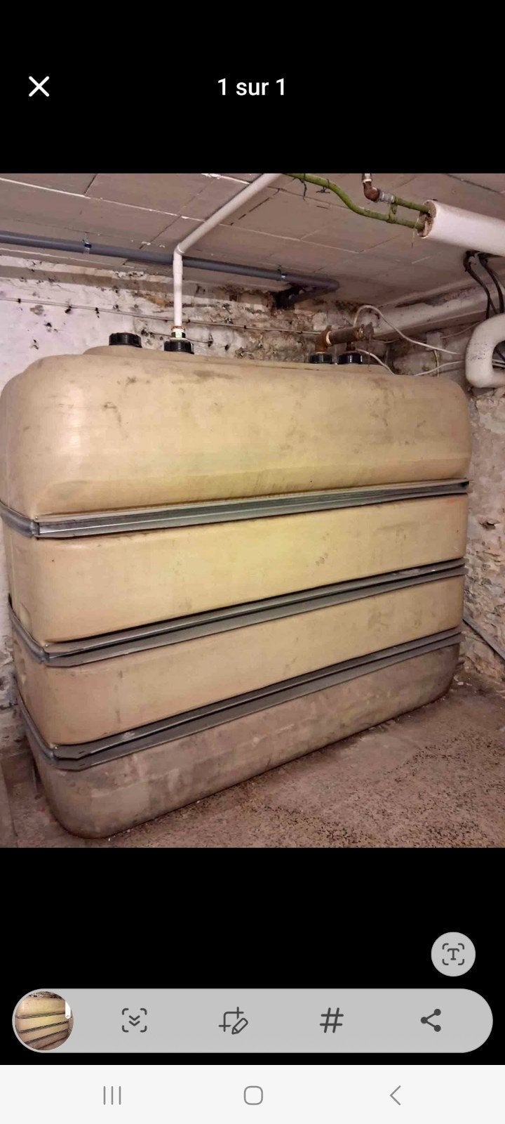 Olietank van 1500 liter