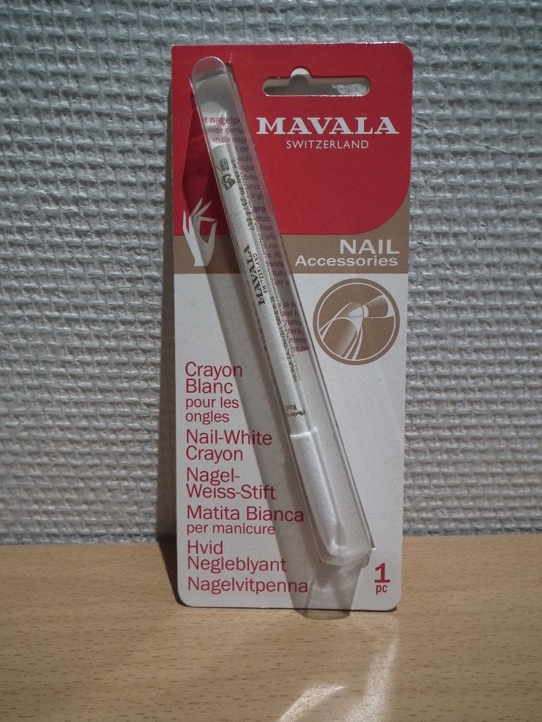 Wit nagelpotlood (Mavala), Verzenden, Wit, Zo goed als nieuw, Accessoires