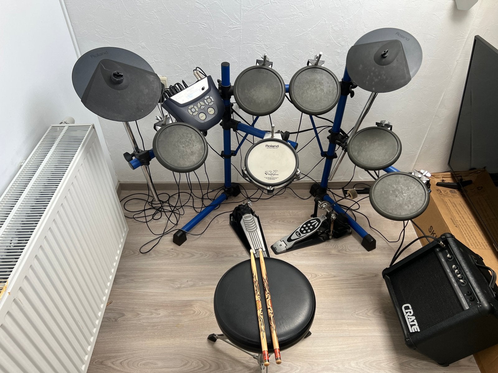 Elektrische drumstel Roland TD-6, Muziek en Instrumenten, Drumstellen en Slagwerk, Ophalen, Zo goed als nieuw, Roland