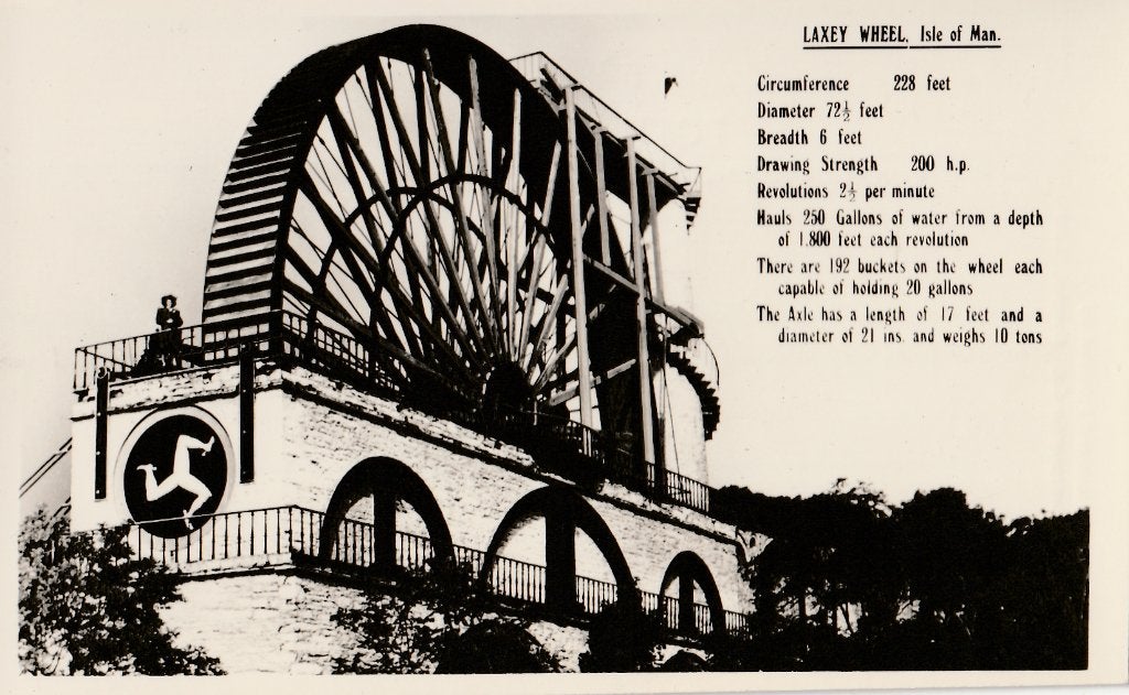 EILAND  MAN -  Laxey Wheel, Verzamelen, Postkaarten | Buitenland, Verzenden, Ongelopen, Overig Europa
