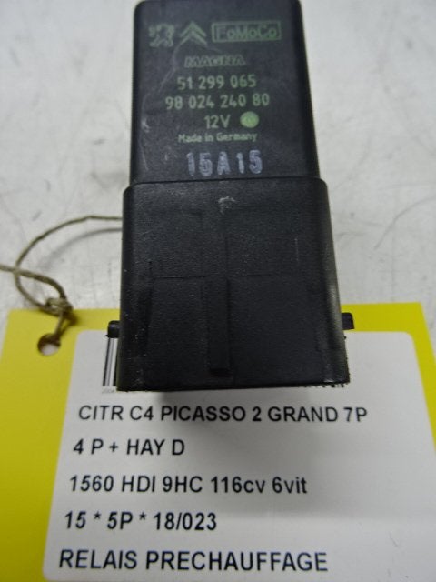 RELAIS BOUGIE PRECHAUFFAGE Citroën C4 Grand Picasso (3A), Citroën, Kontakt-citroen@citroen.com, Utilisé, Citroën Deutschland GmbH