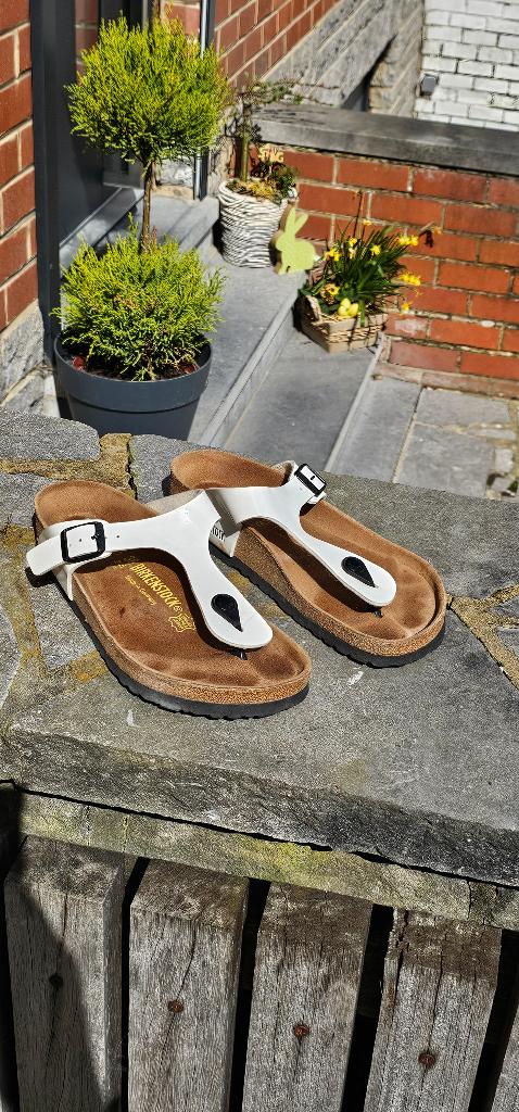 Birkenstock originals wit — maat 38, Kleding | Dames, Schoenen, Wit, Zo goed als nieuw, Birkenstock, Sandalen of Muiltjes