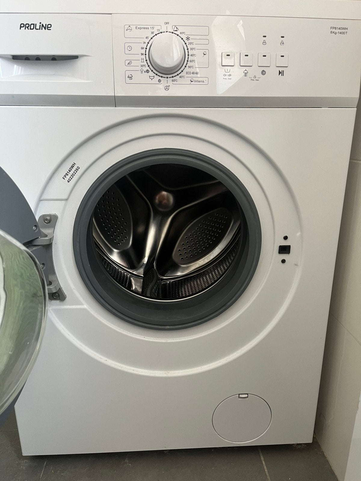 Lave-linge PROLINE FP 8040WH, Electroménager, 6 à 8 kg, Enlèvement, Utilisé