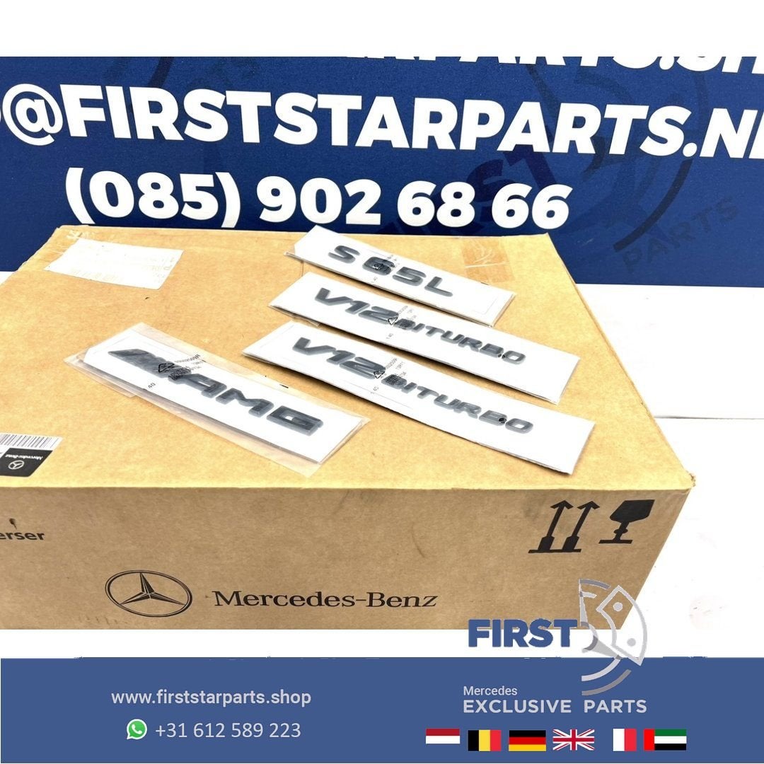 W222 W223 W217 S65 AMG LOGO SET ZWART S 65 L EMBLEMEN SET Me, Utilisé, -, -, Enlèvement ou Envoi