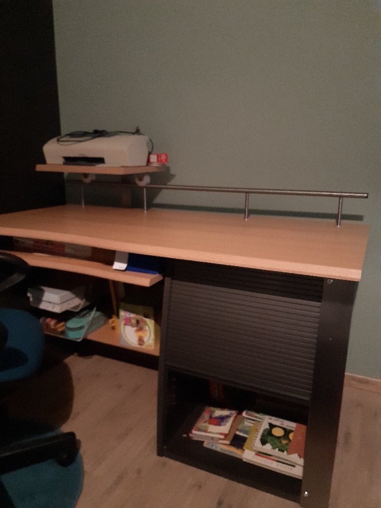 bureau, Maison & Meubles, Comme neuf, Bois, 145 cm, Espace de rangement