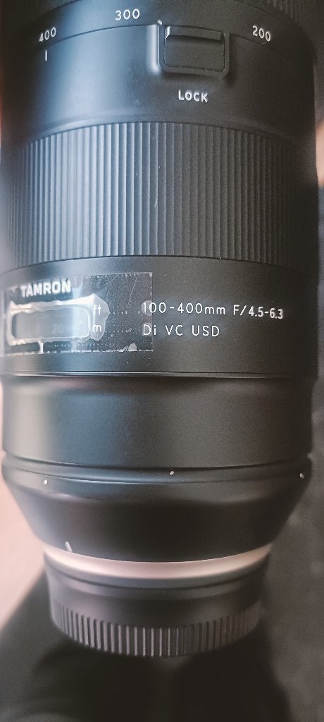 Tamron 100-400mm F/4.5-6.3 Di VC USD Model A035, 400 mm, Handmatige focus, Zo goed als nieuw, Telelens