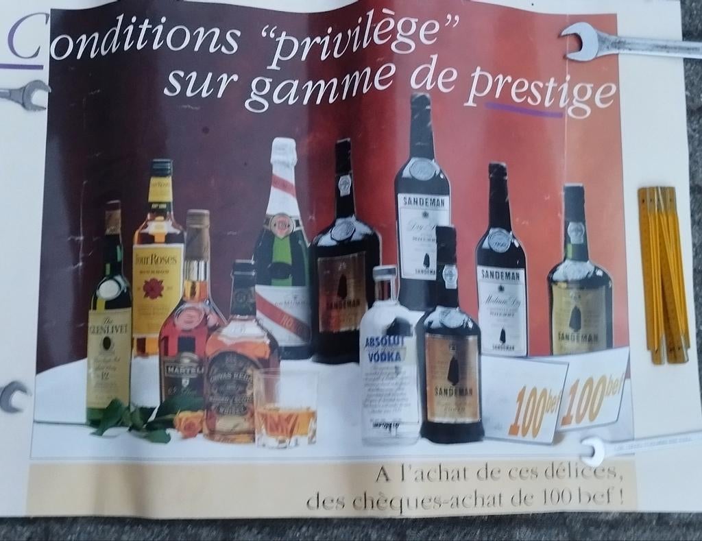 affiche publicitaire - boissons spiritueuses, Enlèvement ou Envoi