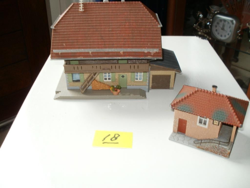 Vollmer/kibri Ho gebouw+bijgebouw / voor bij de treinbaan,., Hobby en Vrije tijd, Wisselstroom, Brug, Tunnel of Gebouw, Ophalen of Verzenden