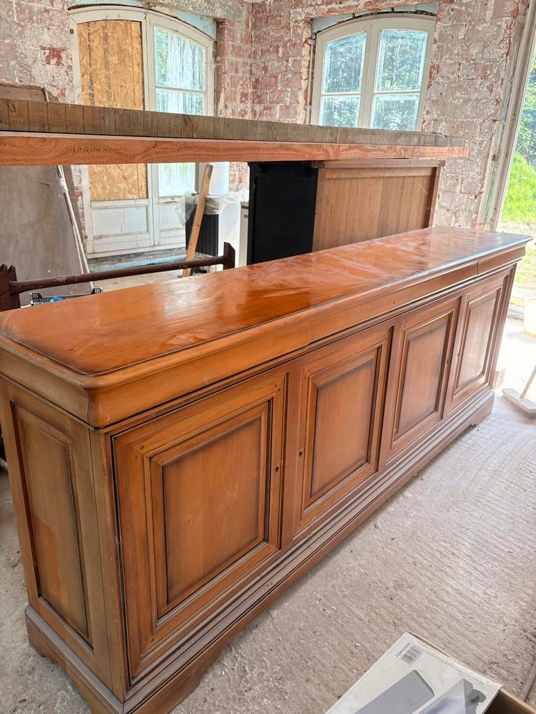 Massieve houten kast – 270 x 53 x 103 cm, Ophalen, Zo goed als nieuw