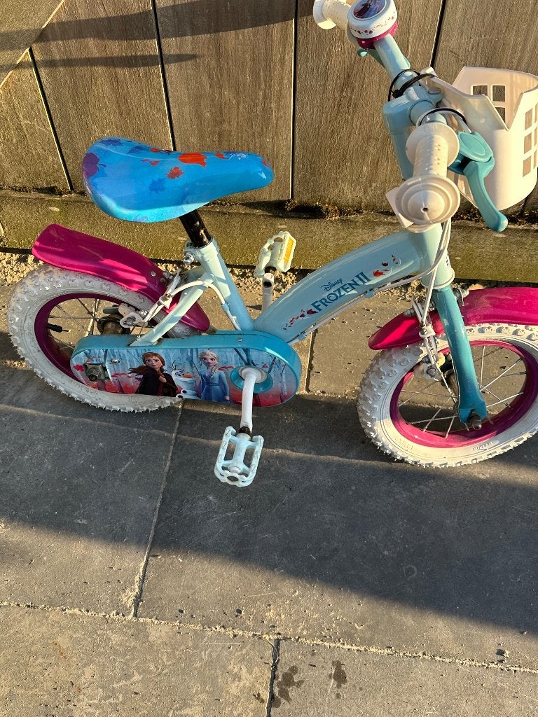 Kinderfiets frozen, Ophalen, Gebruikt, Minder dan 16 inch, Zijwieltjes