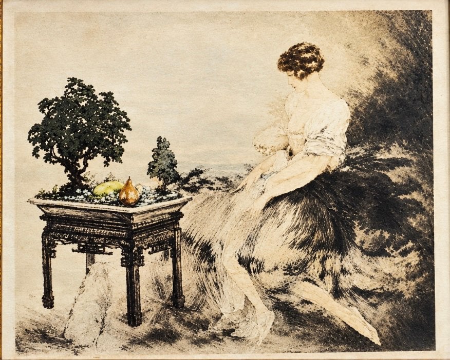 Lithografie van Louis Icart, Antiek en Kunst, Ophalen, Lithografie, Gesigneerd, 1900 - 1949