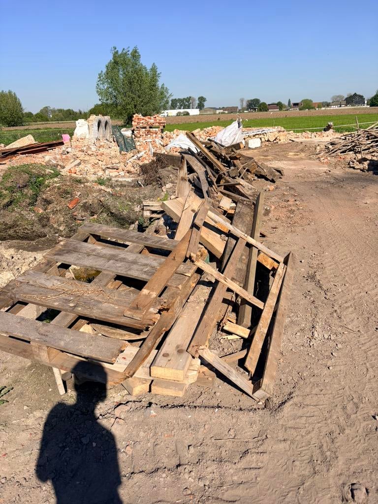Afbraakhout 20€ per aanhangwagen., Tuin en Terras, Brandhout, Ophalen