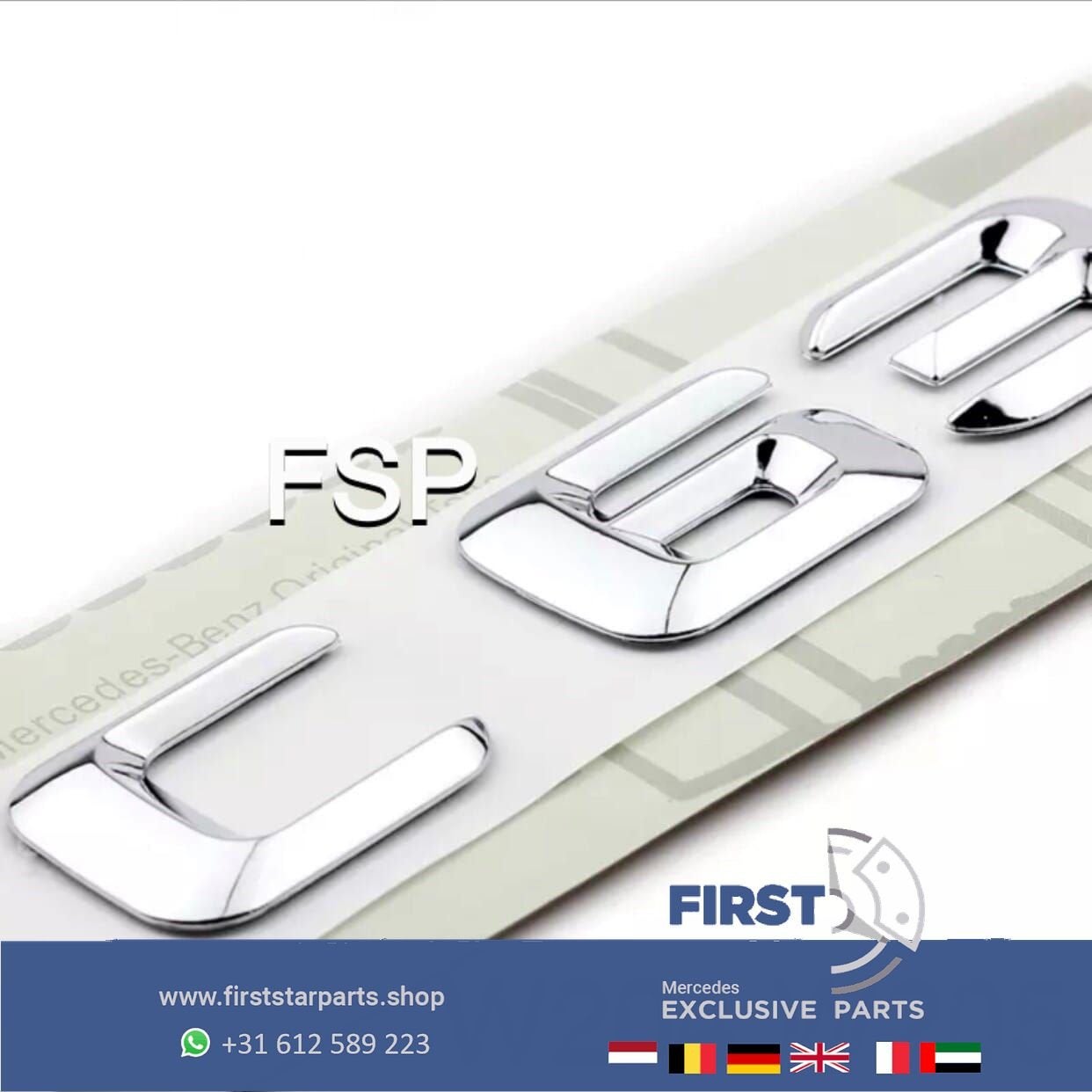 W204 W205 C63 AMG LOGO C 63 LETTERS CHROOM EMBLEEM KOFFERBAK, Arrière, Utilisé, -, -