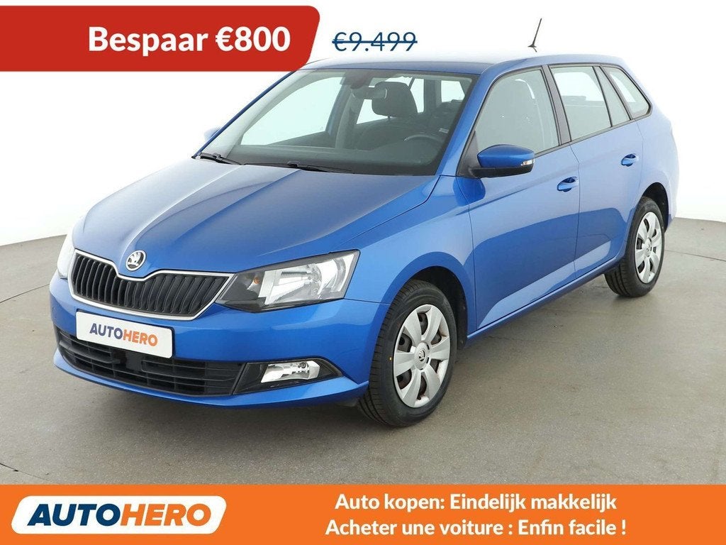 Skoda Fabia 1.0 MPI Style (bj 2017), Auto's, Skoda, Voorwielaandrijving, Stof, Zwart, Blauw