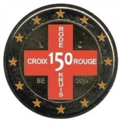 2 euro België 2014 Rode Kruis gekleurd, Ophalen of Verzenden, België, 2 euro