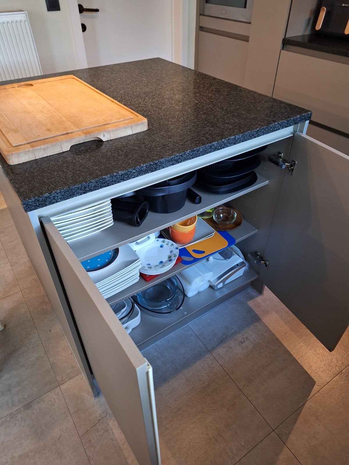 keuken, Enlèvement, Gris, Granit ou Pierre, Cuisine d'angle