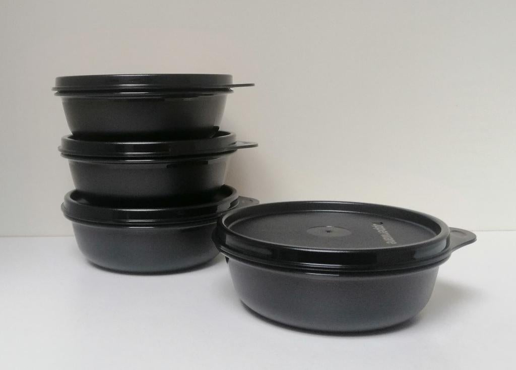 Tupperware™ « Bol Espace » 300 ml x 4 - noir, Envoi, Neuf, Blanc, Boîte