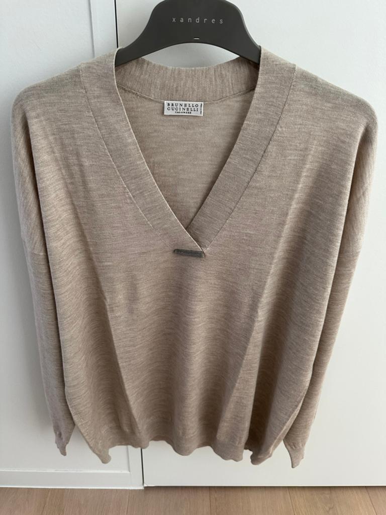 Pull Brunello Cucinelli, Kleding | Dames, Truien en Vesten, Ophalen of Verzenden, Zo goed als nieuw, Maat 38/40 (M), Beige