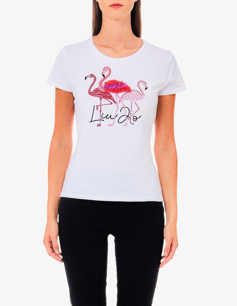 Liu-Jo witte t-shirt km in Perfecte Nieuwe st Medium, Kleding | Dames, Maat 38/40 (M), Liu Jo, Wit, Nieuw