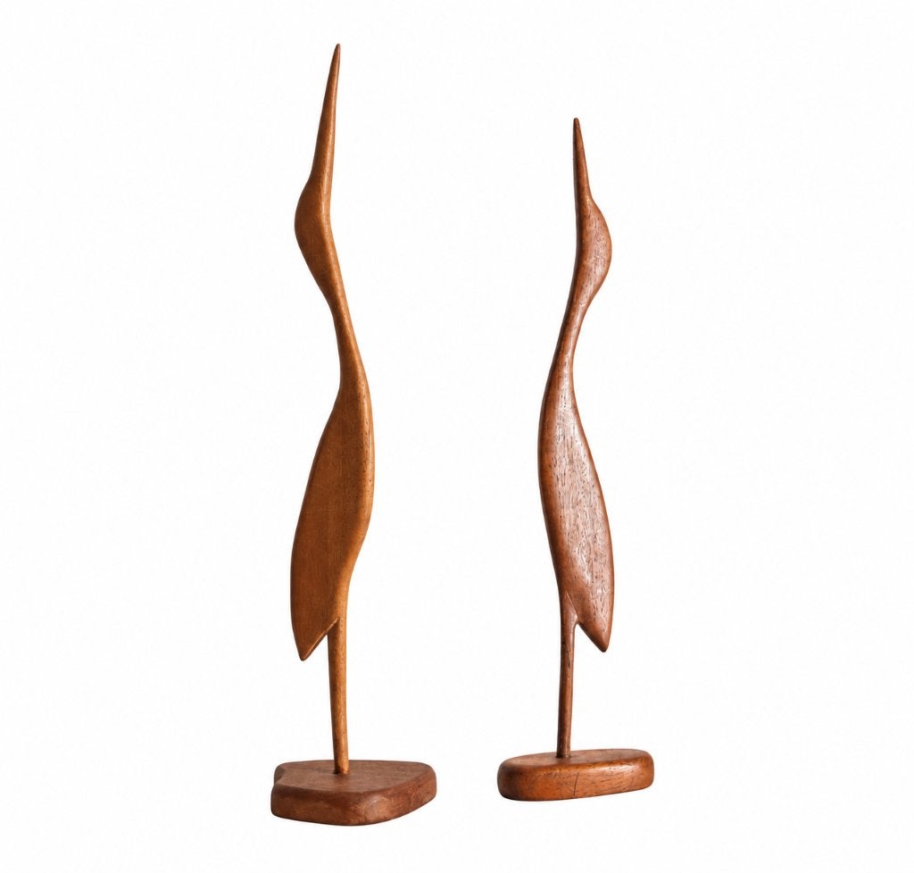 Vintage houten sculpturen van vogels jaren 60/70, Enlèvement ou Envoi, Maison et Meubles