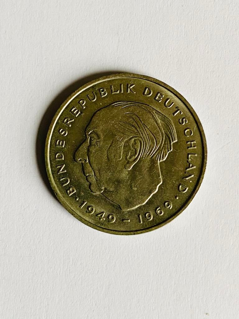 2 Duitse Mark-munt uit 1970, Ophalen of Verzenden, Duitsland
