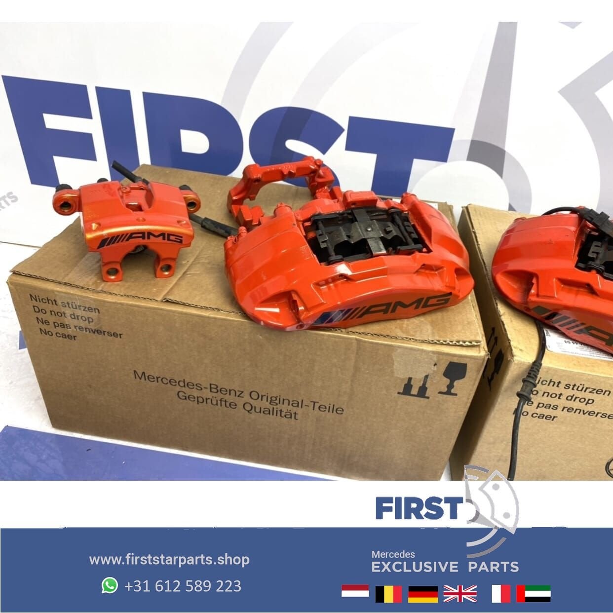 W253 GLC 43 AMG LINE RODE REMKLAUW SET LRVA 4x REMMEN GLC43, Utilisé, -, -, Enlèvement ou Envoi
