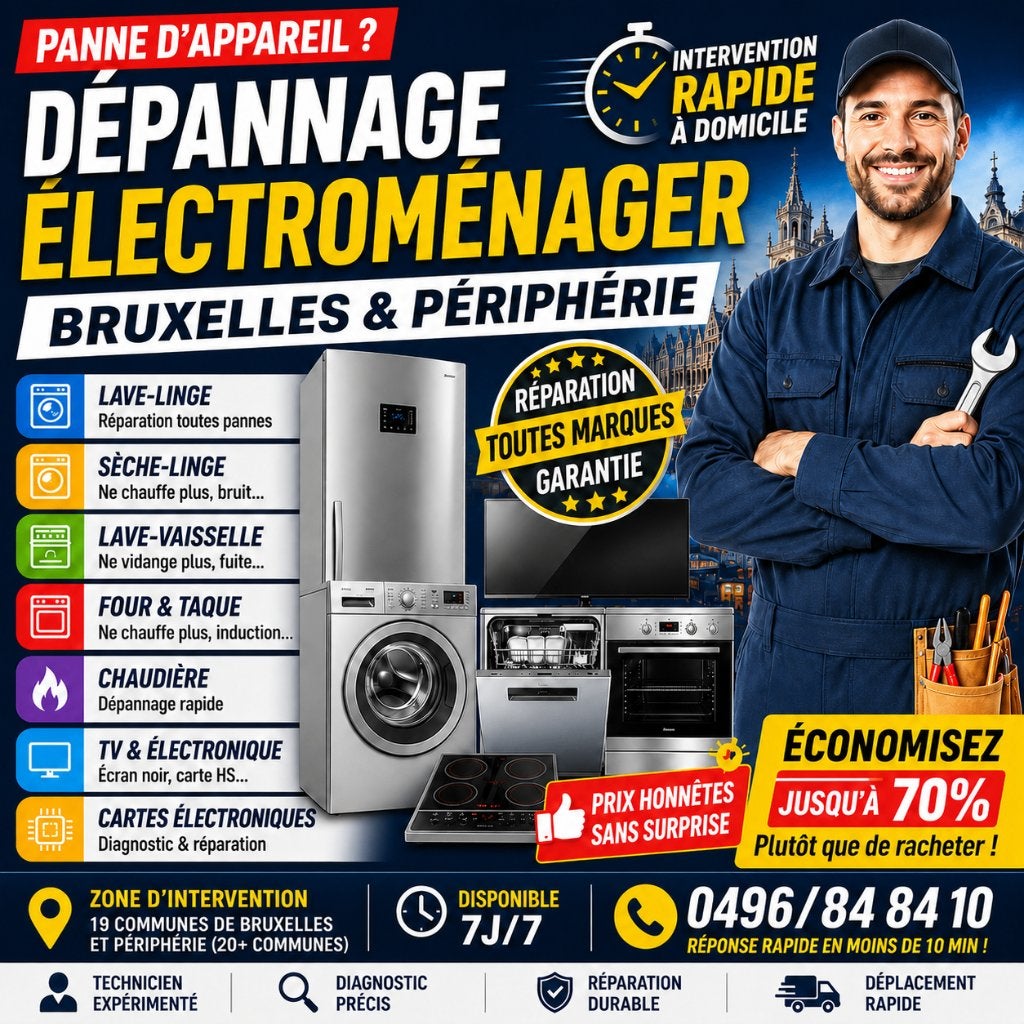 Dépannage électroménager Réparation à domicile 7j/7, Enlèvement, Utilisé