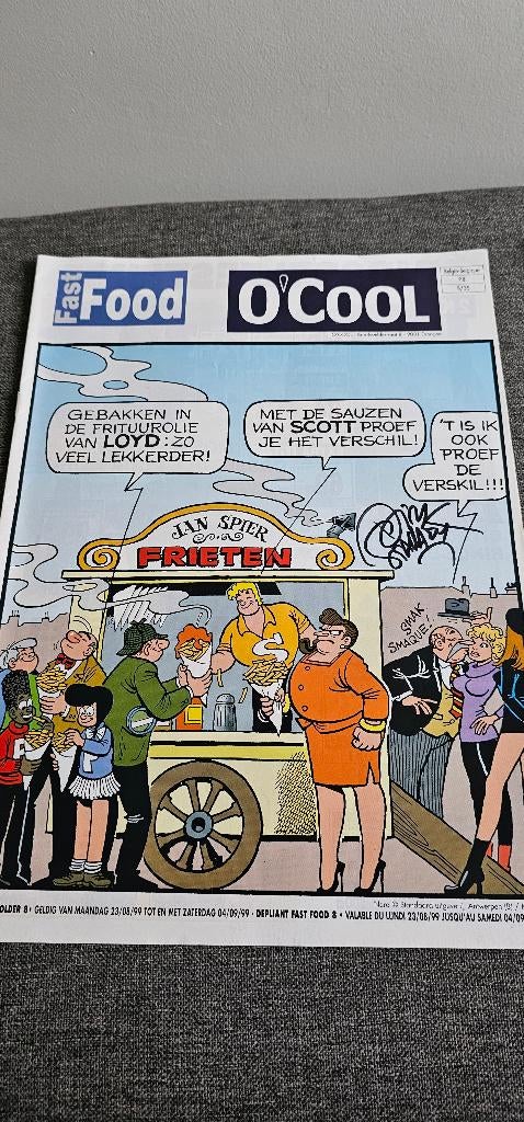 Fast food folder gesigneerd Dirk Stallaert Nero, Meerdere stripboeken, Ophalen of Verzenden, Nieuw, Diverse Auteurs