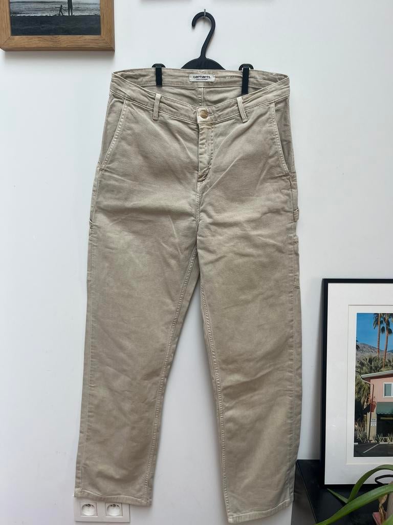 Carhartt broek, Enlèvement ou Envoi, Comme neuf, Taille 46 (S) ou plus petite, Beige
