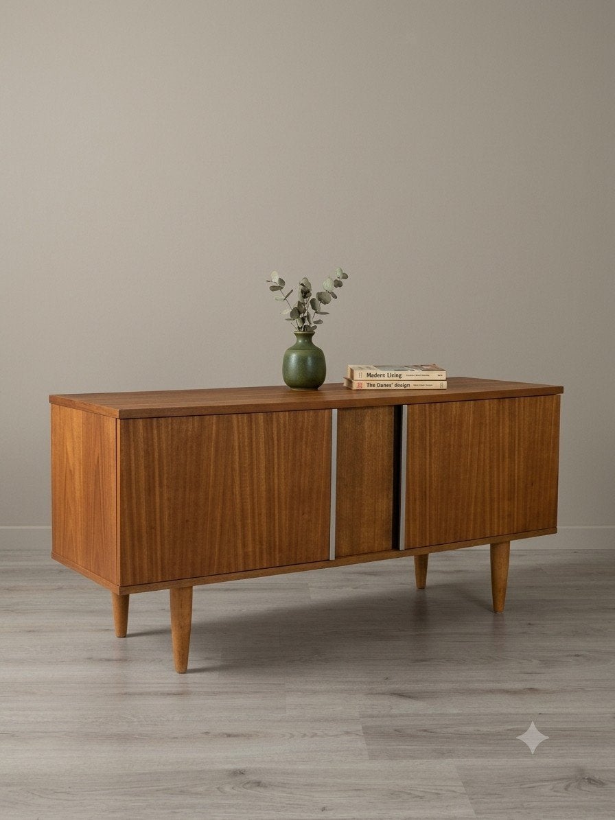 Vintage mid century lowboard | televisiemeubel, Ophalen