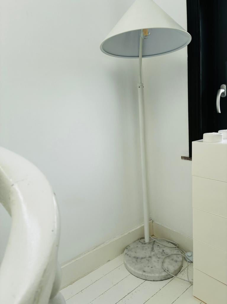 Design wit staanlamp, Ophalen, Gebruikt, Metaal, Modern