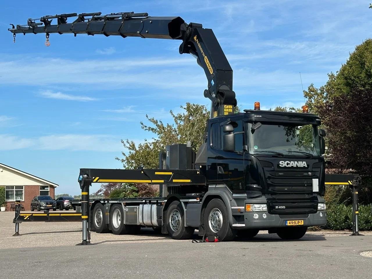 Scania R490 PALFINGER 92TM! 2017!ONLY 66TKM!NEW! DK1139, Auto's, Vrachtwagens, Automaat, Euro 6, Scania, Zwart