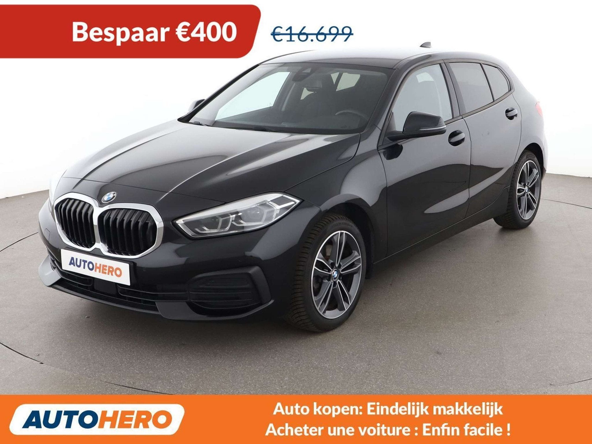 BMW 1 Serie 116 116d Advantage (bj 2020, automaat), Gebruikt, Euro 6, 116 pk, Zwart