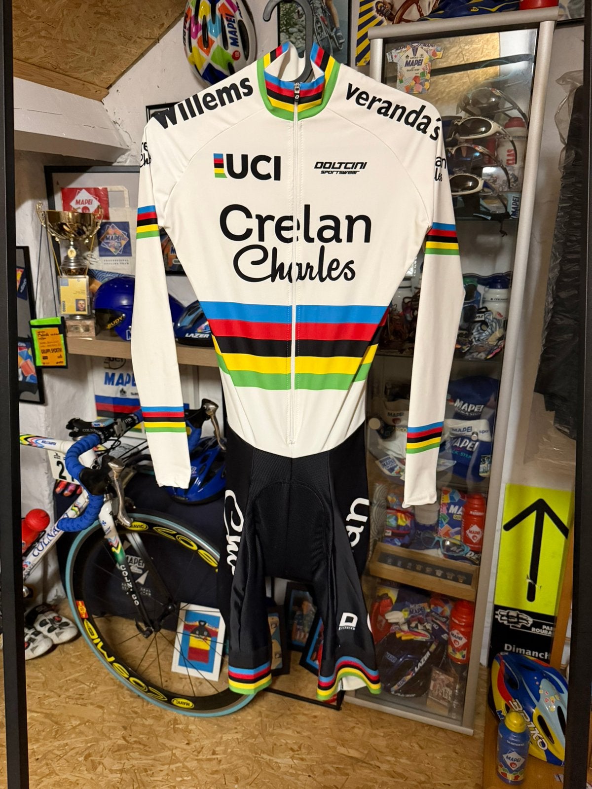 Crelan charles - Wout van Aert, Vélos & Vélomoteurs, Enlèvement ou Envoi, Comme neuf, S