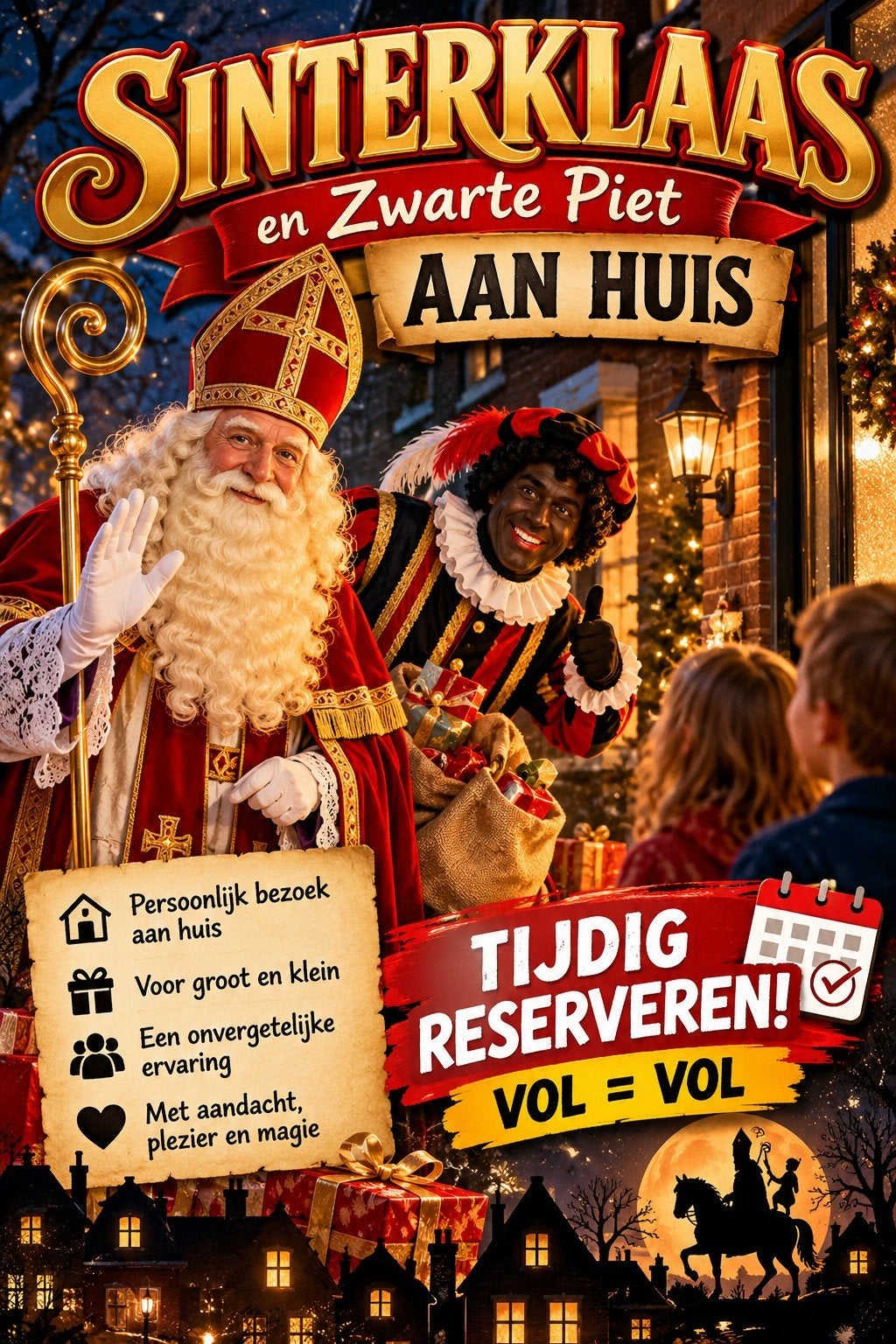Sinterklaas en Zwarte Piet aan huis., Ophalen, Nieuw