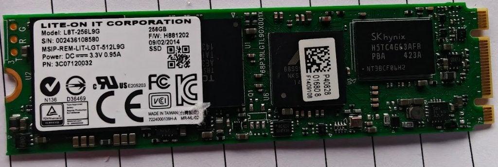 SSD Lite-On 256Go M.2 SATA – santé 100%, Informatique & Logiciels, Lite-on, Interne, Utilisé, Laptop