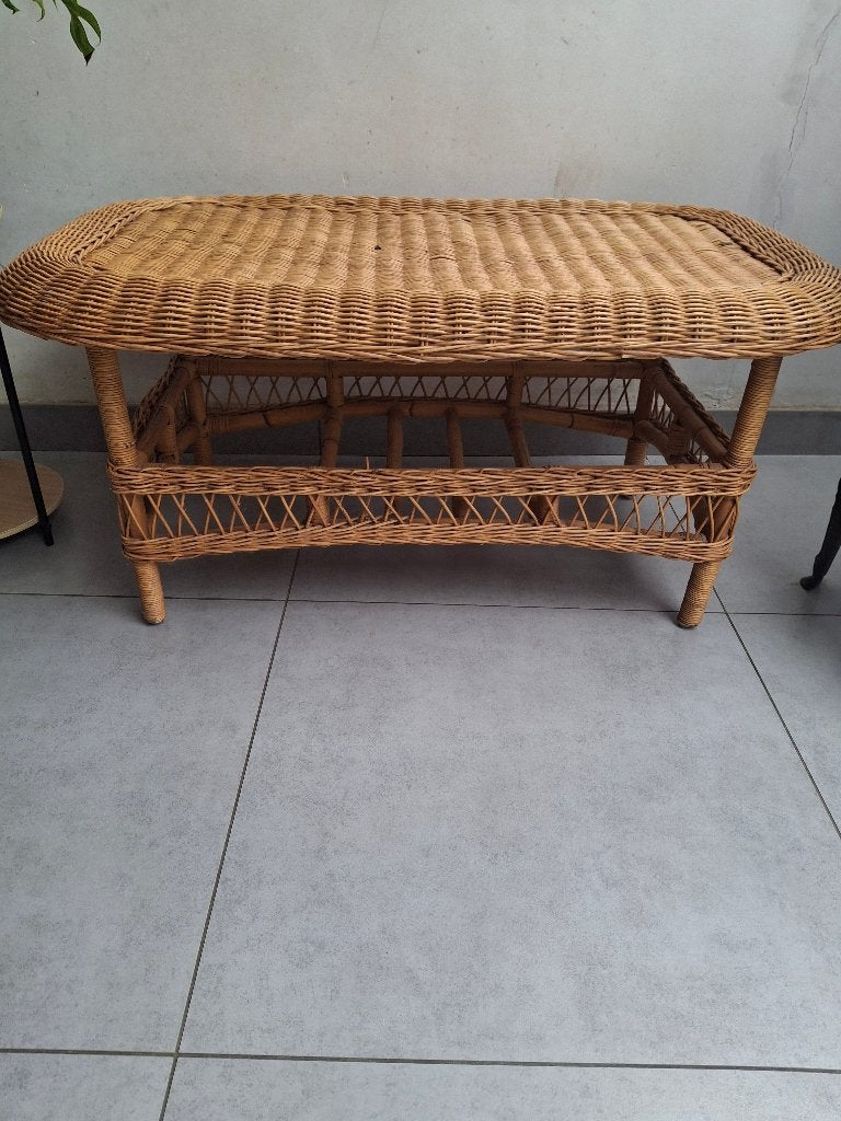 Rotan salontafel, Huis en Inrichting, Ophalen, 50 tot 100 cm, 50 tot 100 cm, Overige vormen